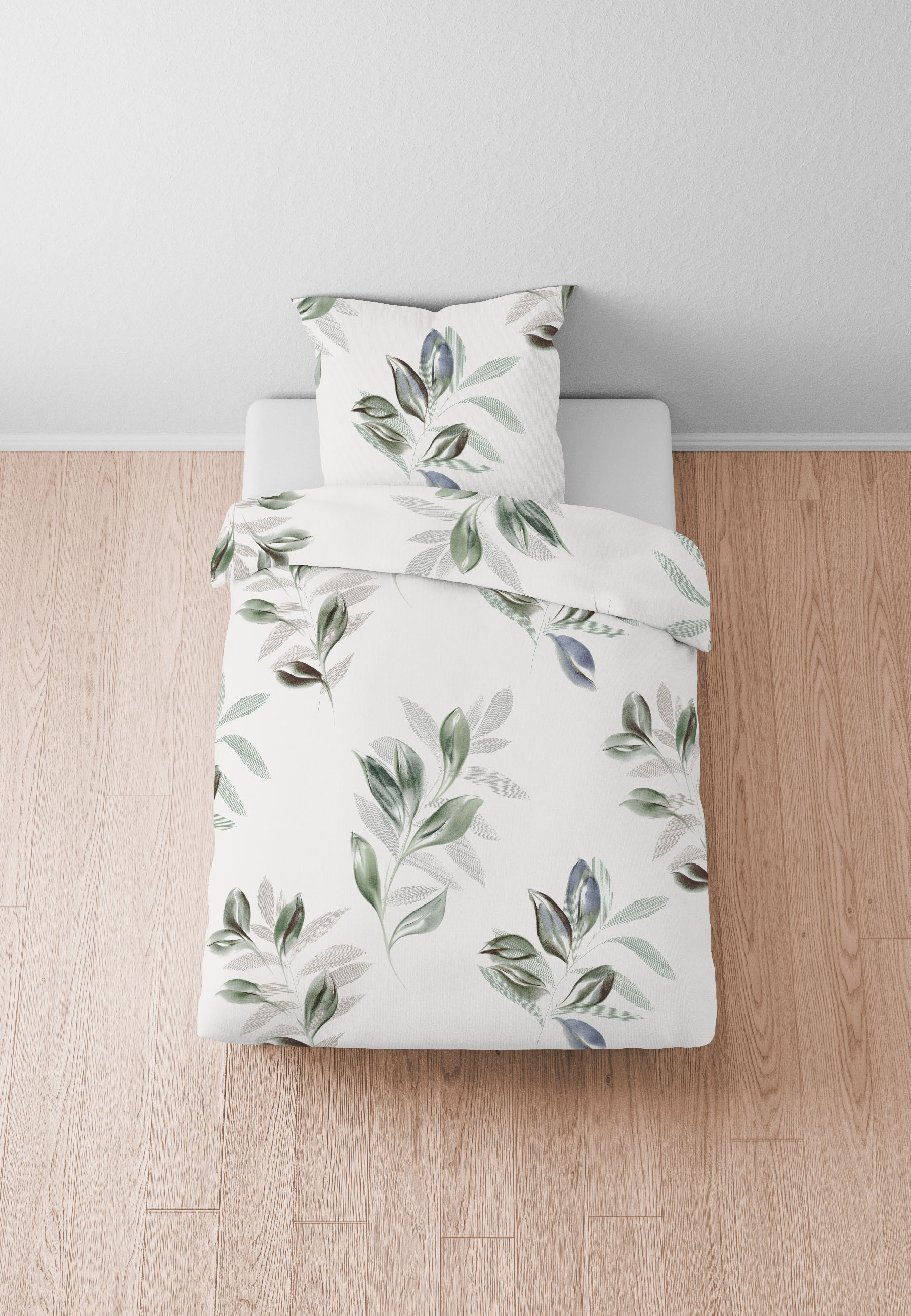 Biberna BIBER-Bettwäsche ca. 155x220cm in Farbe Fichte, Moebel, Kissen, Bett, Bettlaken, Kopfkissen