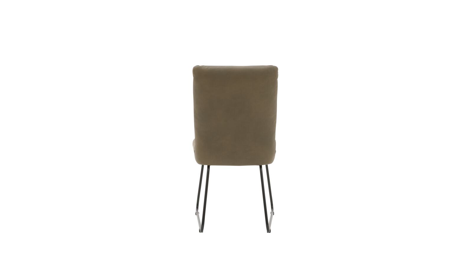 Interliving Stuhl IL 5504 in Leder oliv grün