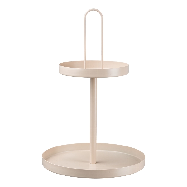 Metall Etagere Cornelia 9424010-36 in Beige, teller, servierständer, zweistöckig, metall, beige