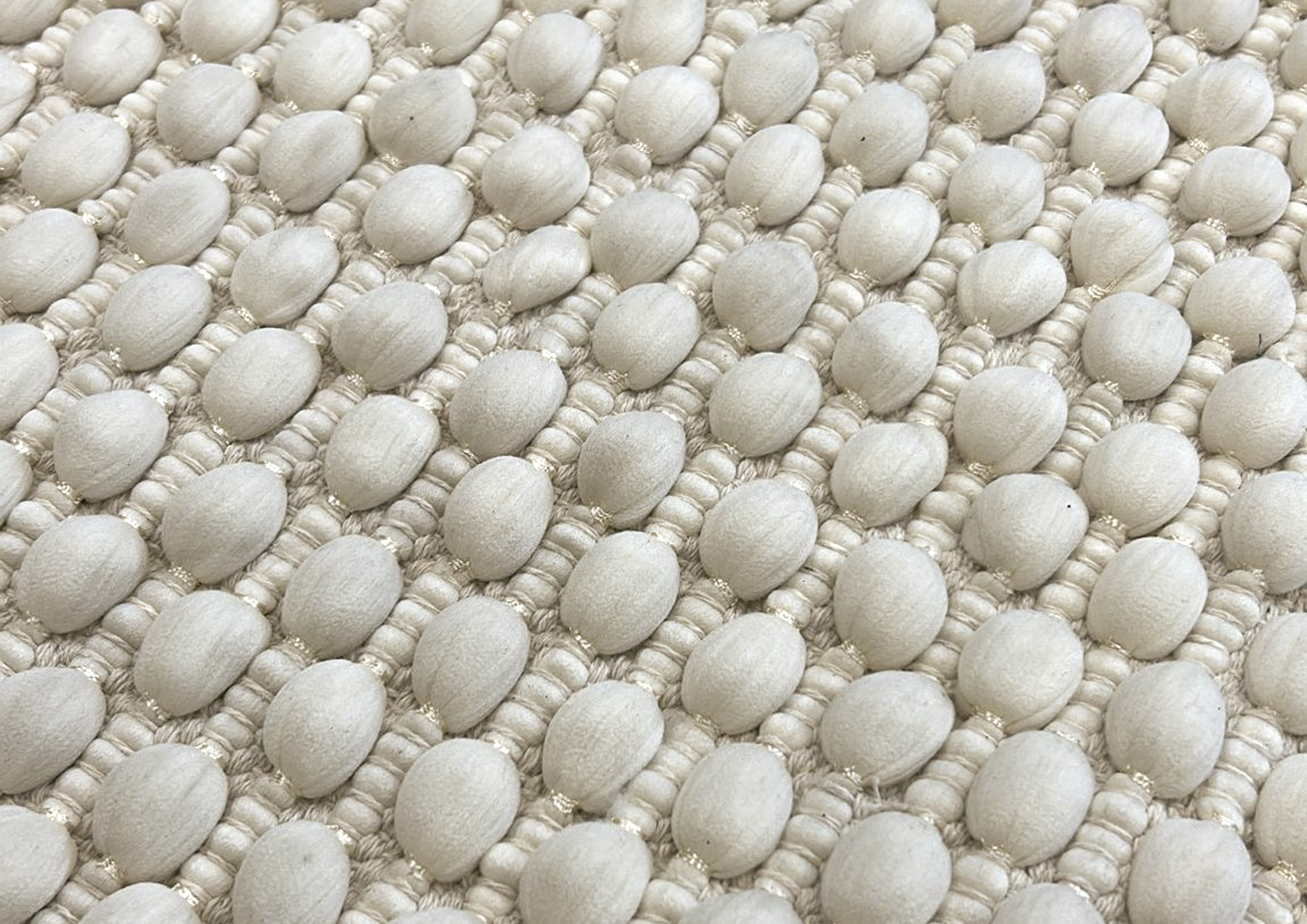 Heckettlane Badematte ca. 60x100cm in Farbe Off-white, Dekoration für Zuhause, Leinen, Textur, Kieselstein, Teppich