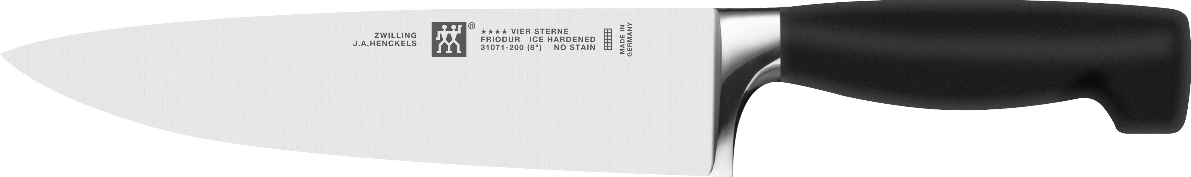 Zwilling Kochmesser VIER STERNE 20cm in Farbe Metallfarben/schwarz Zwilling Kochmesser VIER STERNE 20cm in Farbe Metallfarben/schwarz