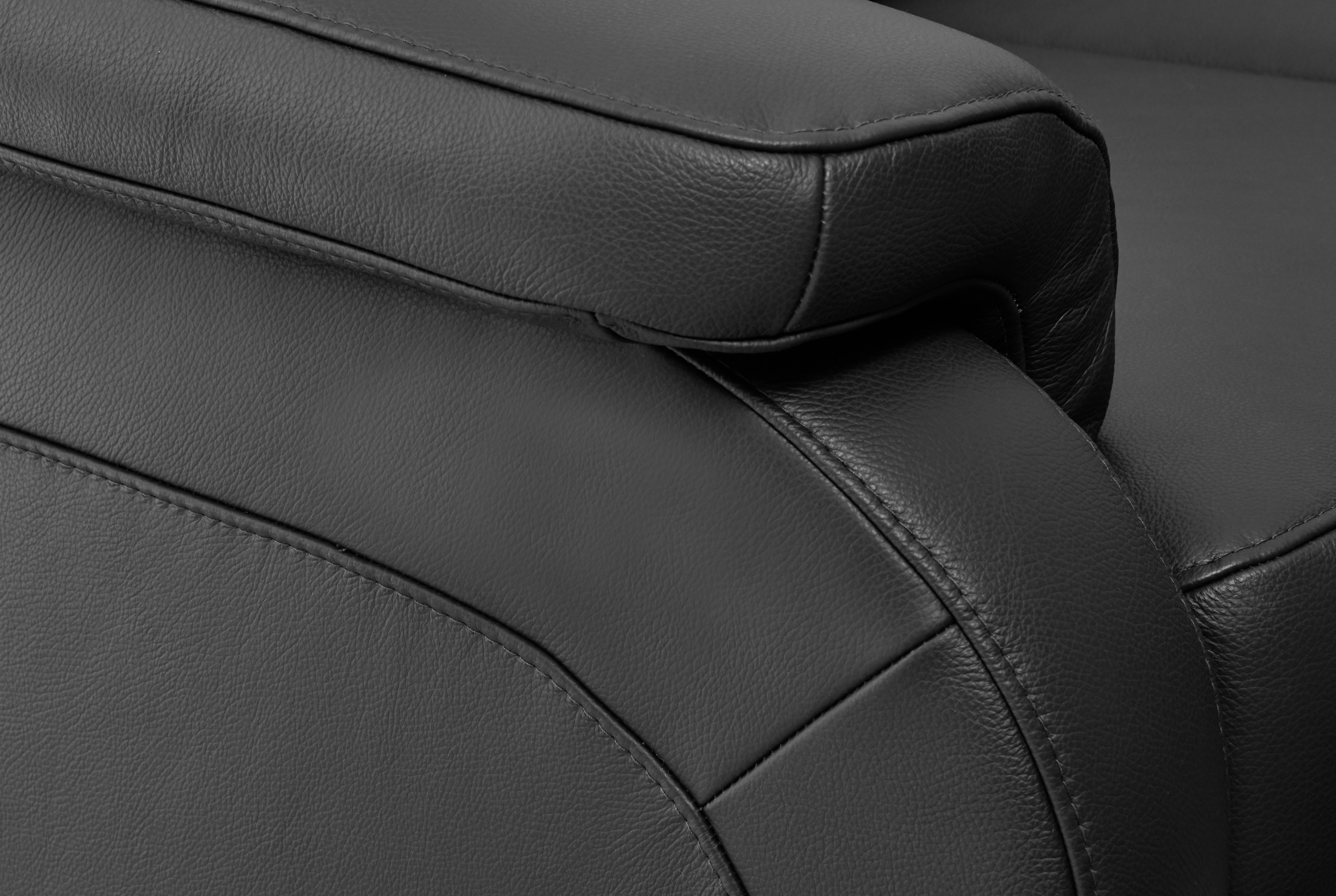Modulmaster Polstereckgruppe MM-PN1004  Schwarz, leder, stuhl, bezug, nähten, komfort
