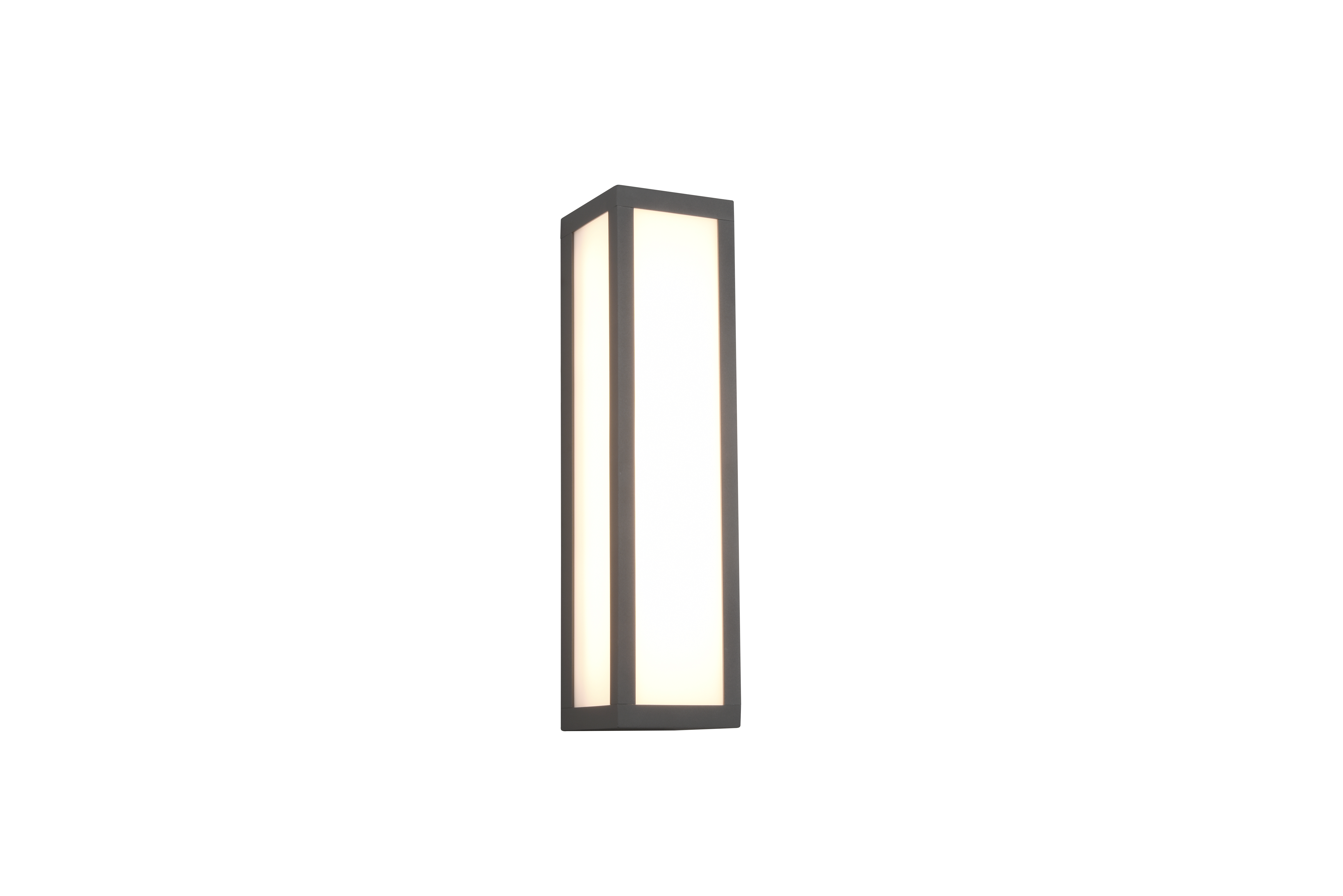 Trio LED-Wandleuchte FUERTE in anthrazit, Glas Kunststoff weiß