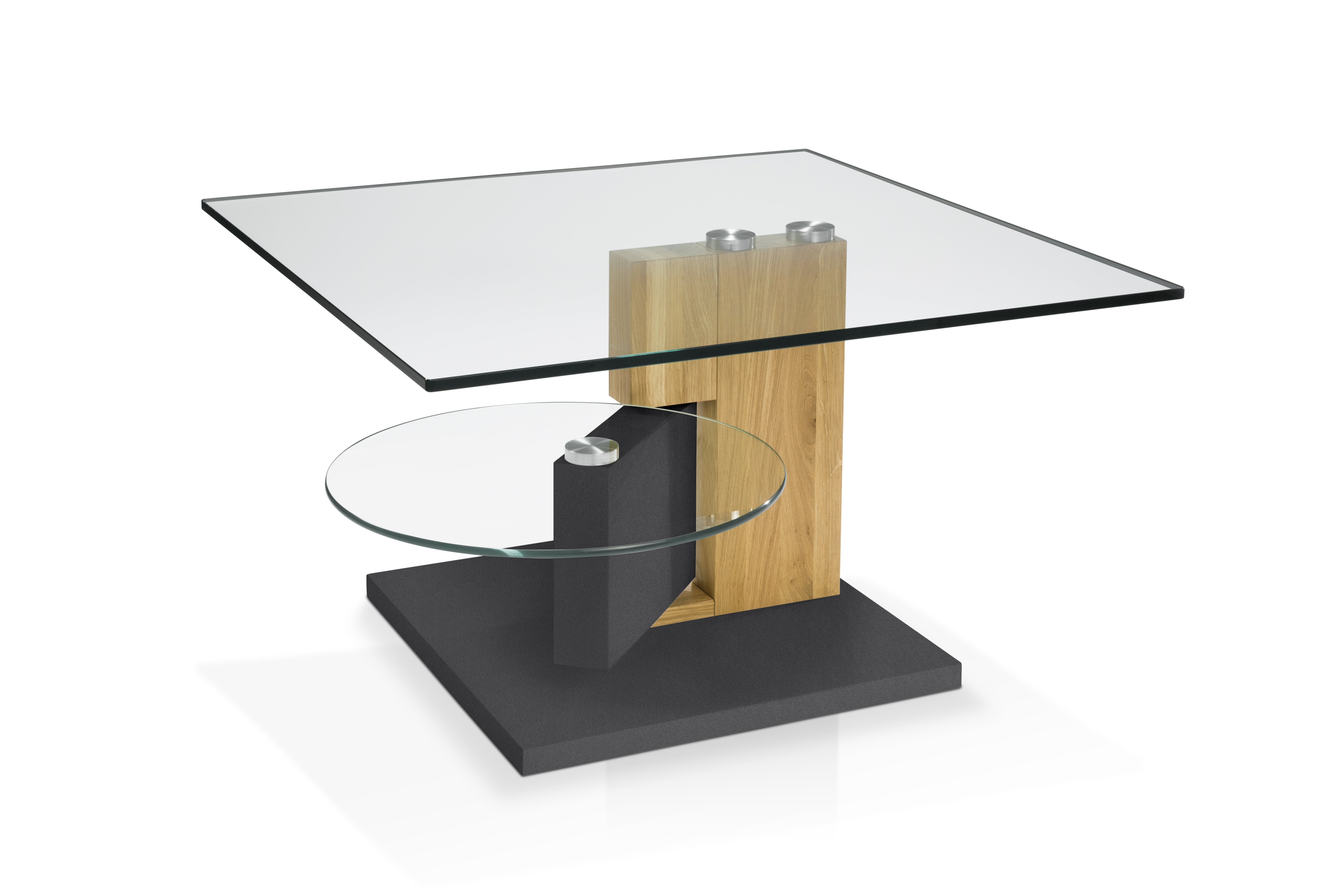 Hasse Möbel Collection Couchtisch 7229HK-45/61 ca. 80 x 80 cm, H45 in Platte Klarglas Hasse Möbel Collection Couchtisch 7229HK-45/61 ca. 80 x 80 cm, H45 in Platte Klarglas