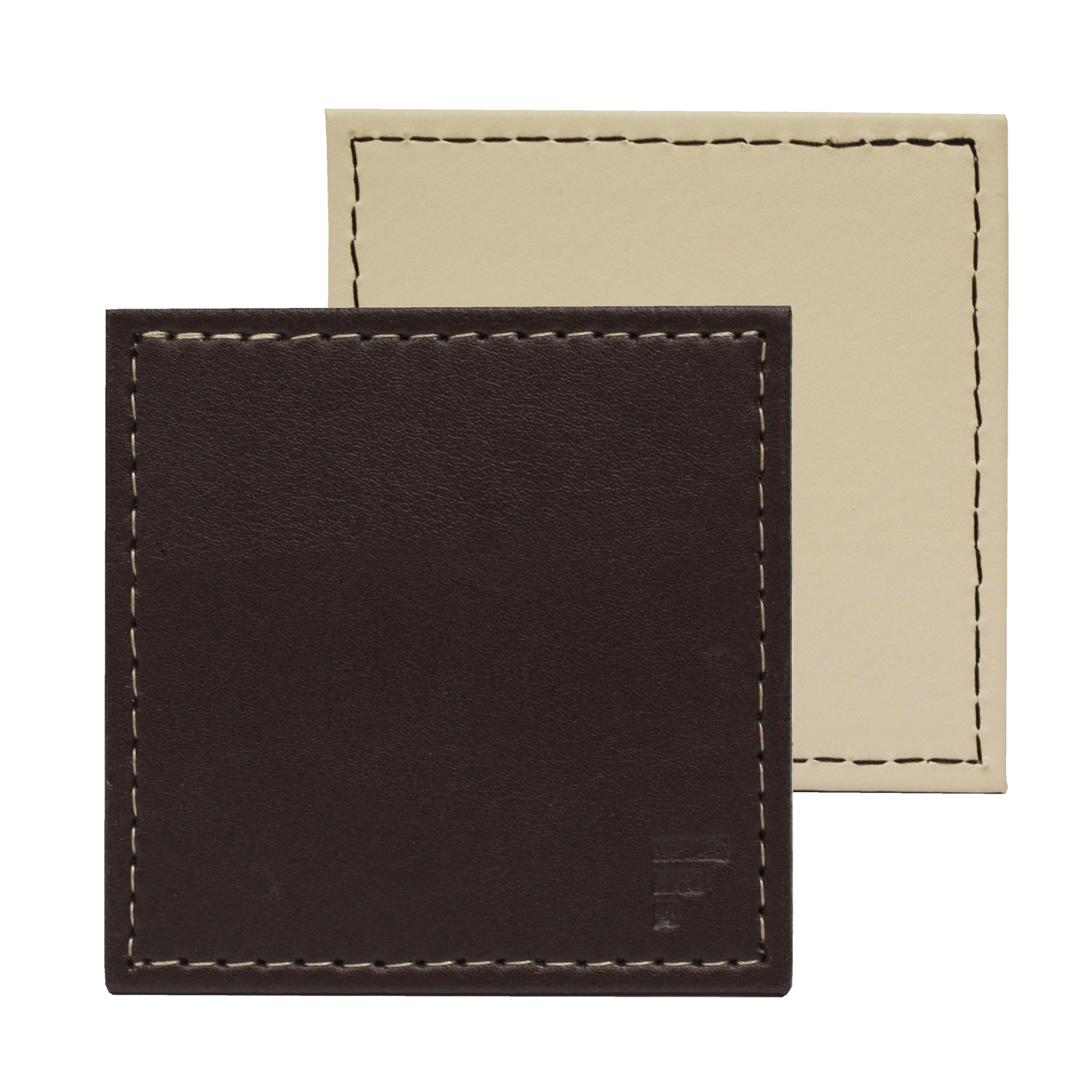 Profino DUO - Untersetzer Schokobraun/Creme, 4er Set Untersetzer, 4er Set, 10x10cm