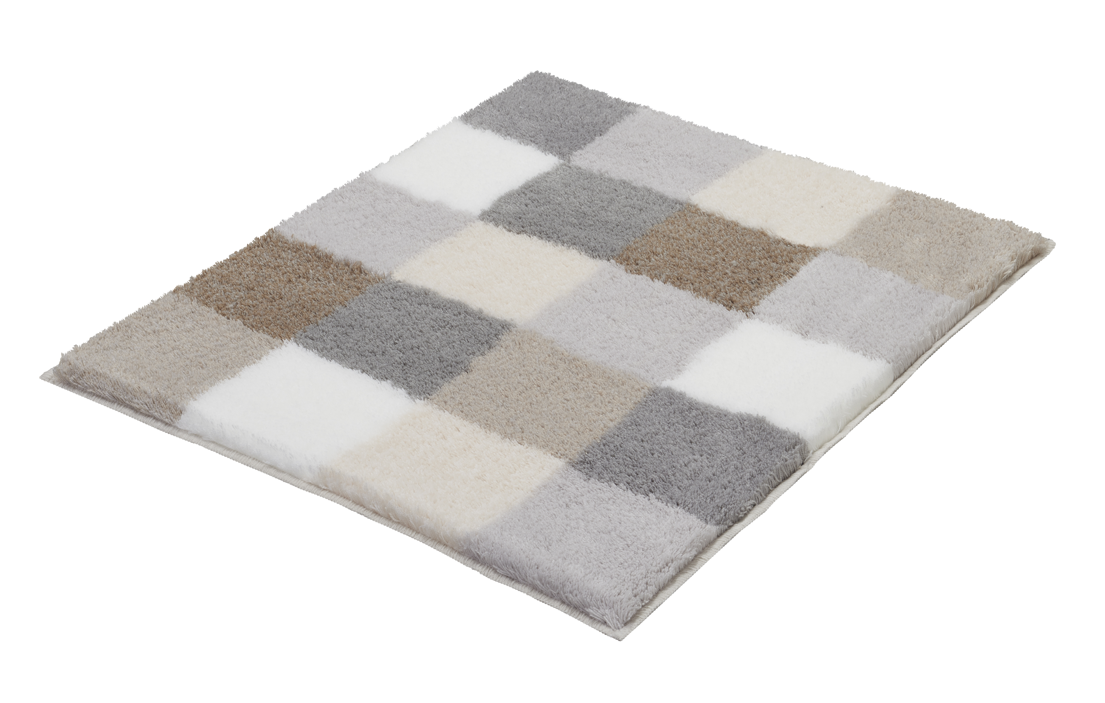 Kleine Wolke Badteppich CARO ca. 55x65cm in Farbe Kaschmir Kleine Wolke Badteppich CARO ca. 55x65cm in Farbe Kaschmir, Teppich, Flachgewebe, Schachbrettmuster, Pflegeleicht, Mehrfarbig