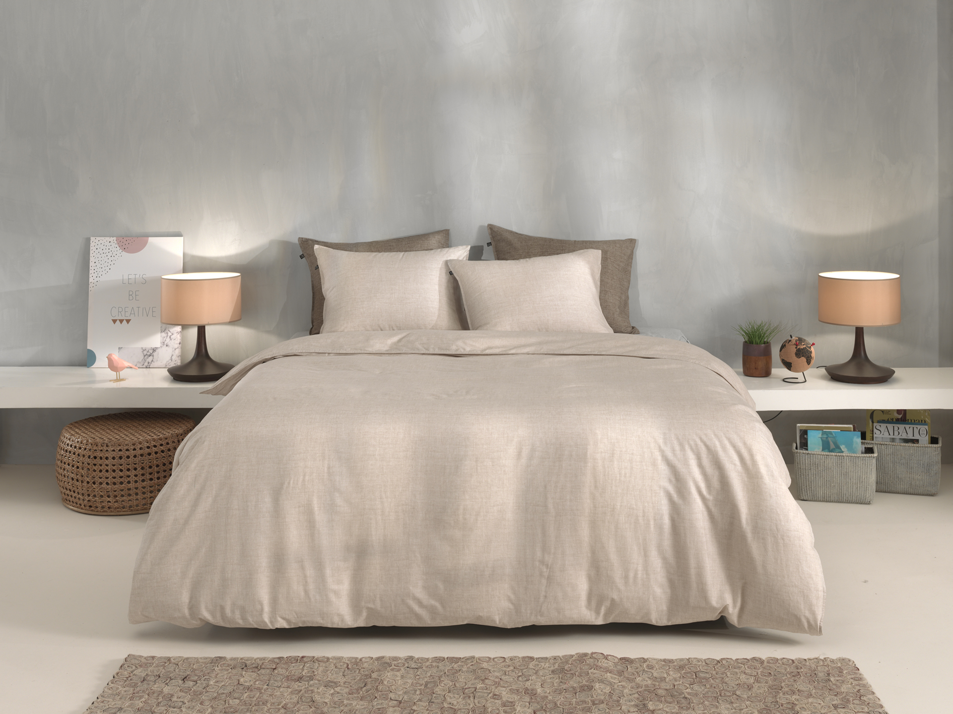 Heckettlane Bettwäsche ca. 135x200cm in Farbe Sandy-Beige