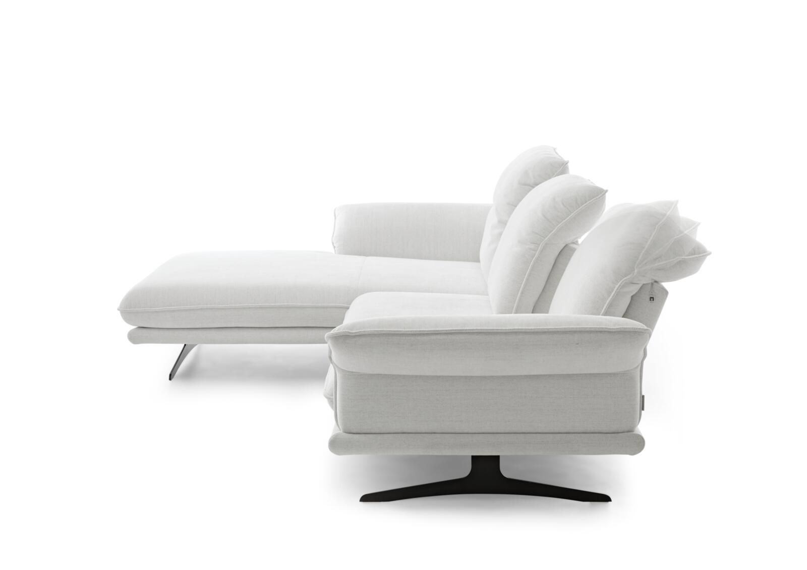 W. Schillig Polstergruppe OLIVIA ca. 303x206cm in Stoff uni snow, Sofa, Sofa-Lounge, Bezug, Farbe, Sessel