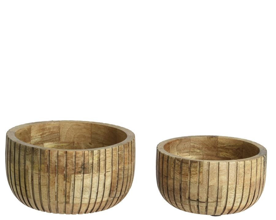 Kaemingk Schale 2er-Set ca. B21 H11 T21 cm in Fb. natural, Schale, Drinnen, Innenarchitektur, Suppenschüssel, Topfpflanze