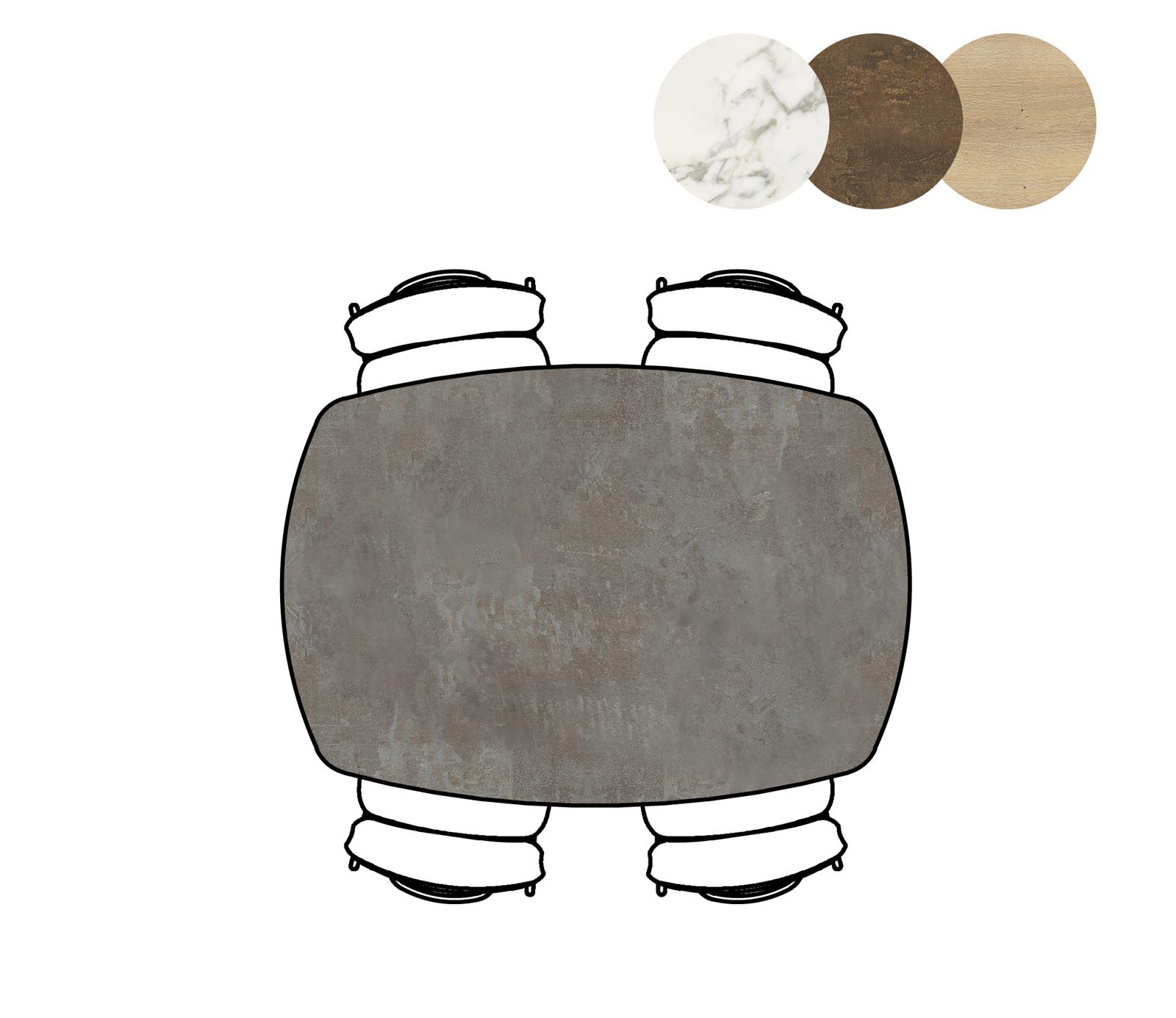 XOOON Tisch oval 105 x 150 cm Masura 4 MASURA 45603-ANT XOOON Tisch oval 105 x 150 cm Masura 4 MASURA 45603-ANT
