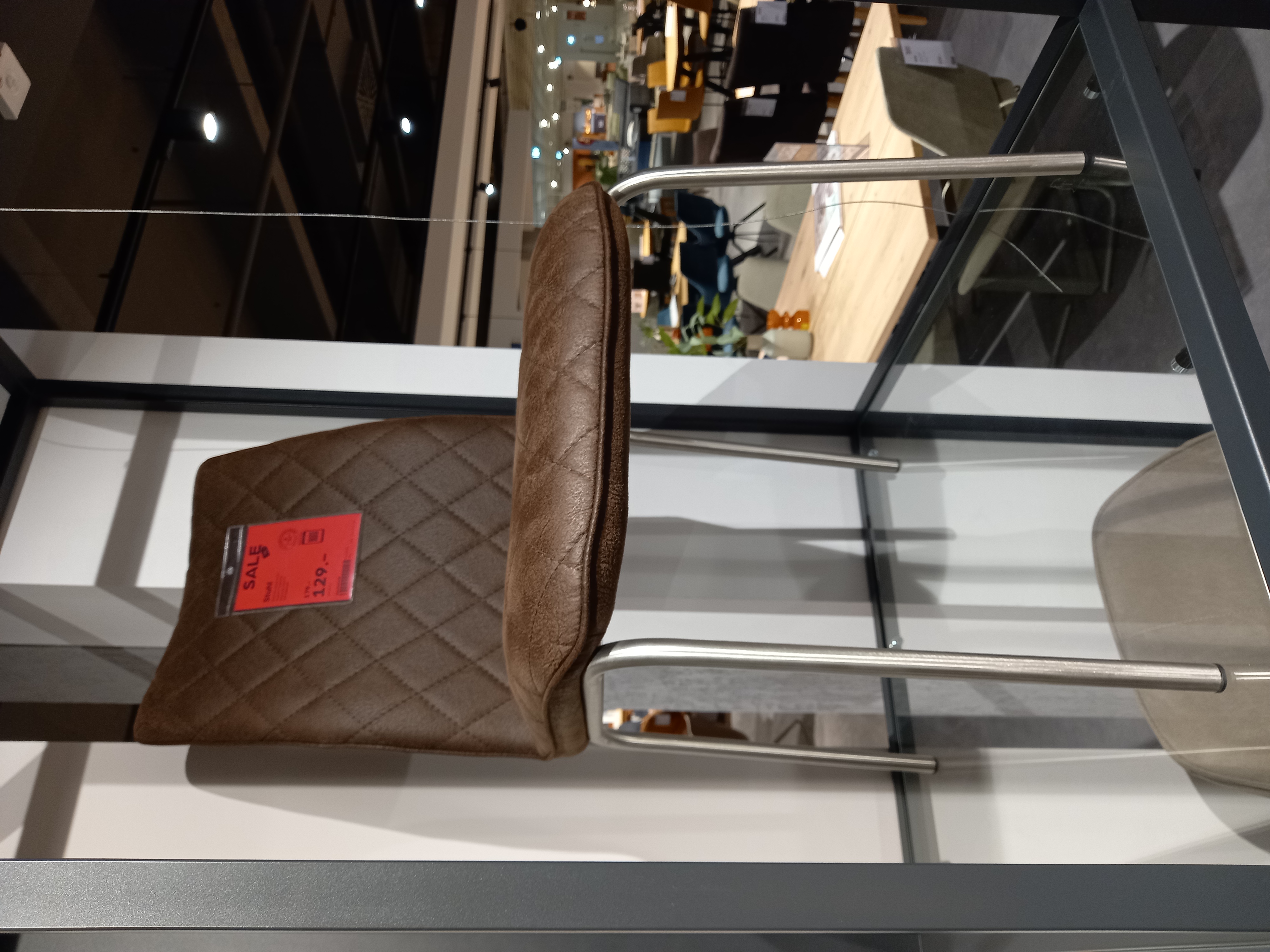 MWH Stuhl MAILAND in Stoff Microfaser braun Stuhl