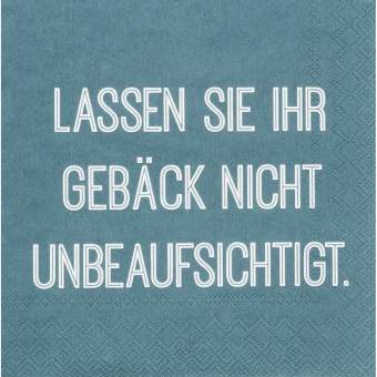 Cocktailserviette in , Text, Stempel, Design, Kariertes Muster, Hintergrund Blau