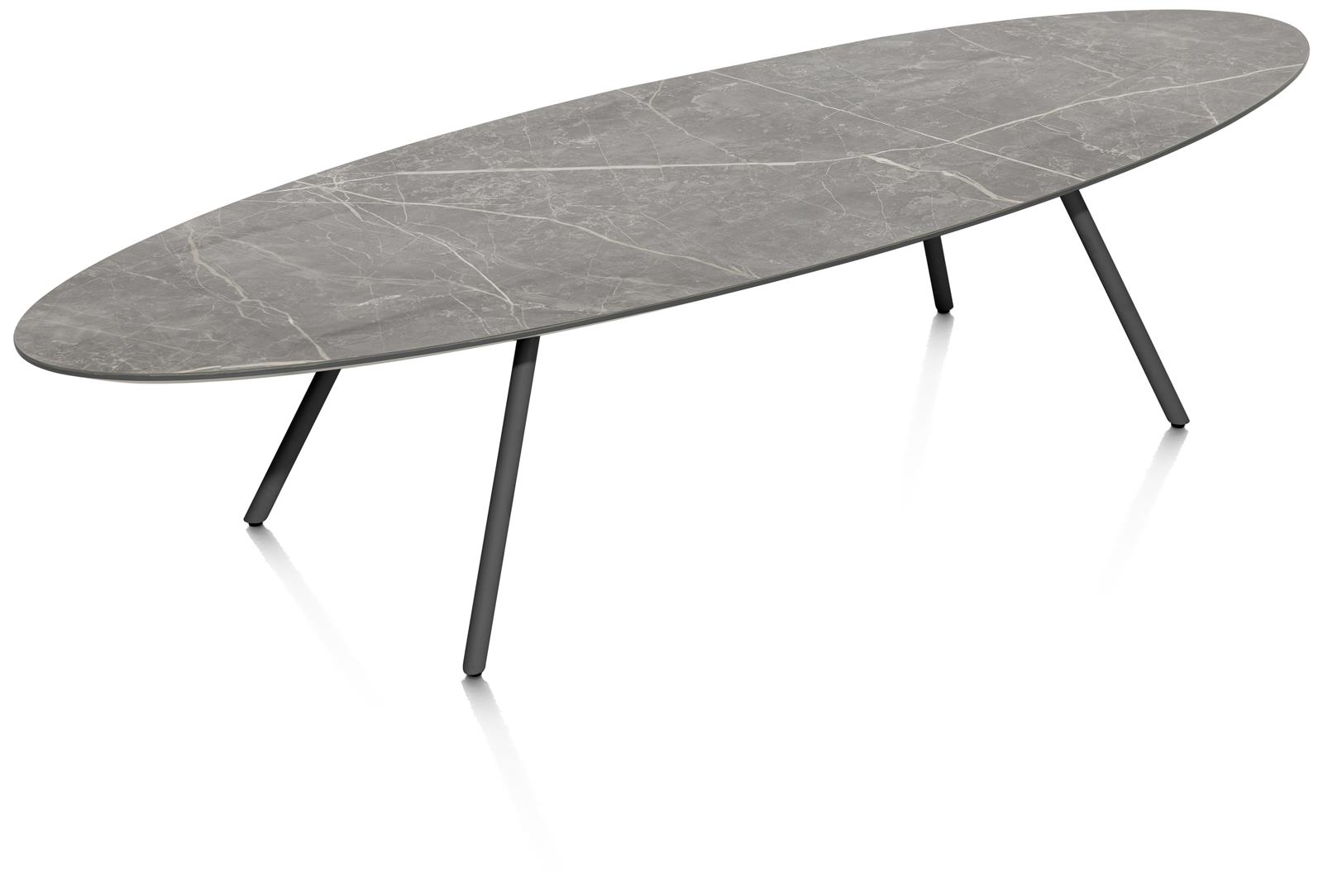 XOOON Couchtisch NIORA ca. B50 H32 T150 cm in Tischplatte Marmorlook 