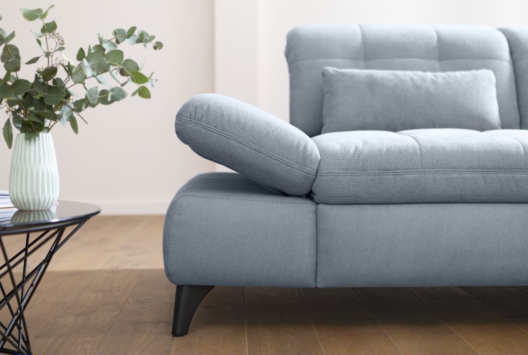 Poco Polsterecke SANTA ROSA ca. 322x275cm in Stoff Miranda lightblue, Moebel, Kissen, Dekoration für Zuhause, Couch, Pflanze