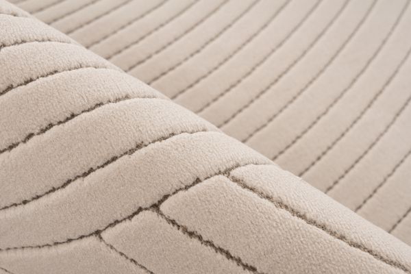 Webteppich NAPOLI ca. 160x230cm in Farbe taupe, textured, soft, beige, gewebe, quilted