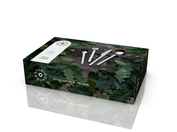 F&H Besteckset STUDIO ROUND STORM in Farbe Metall