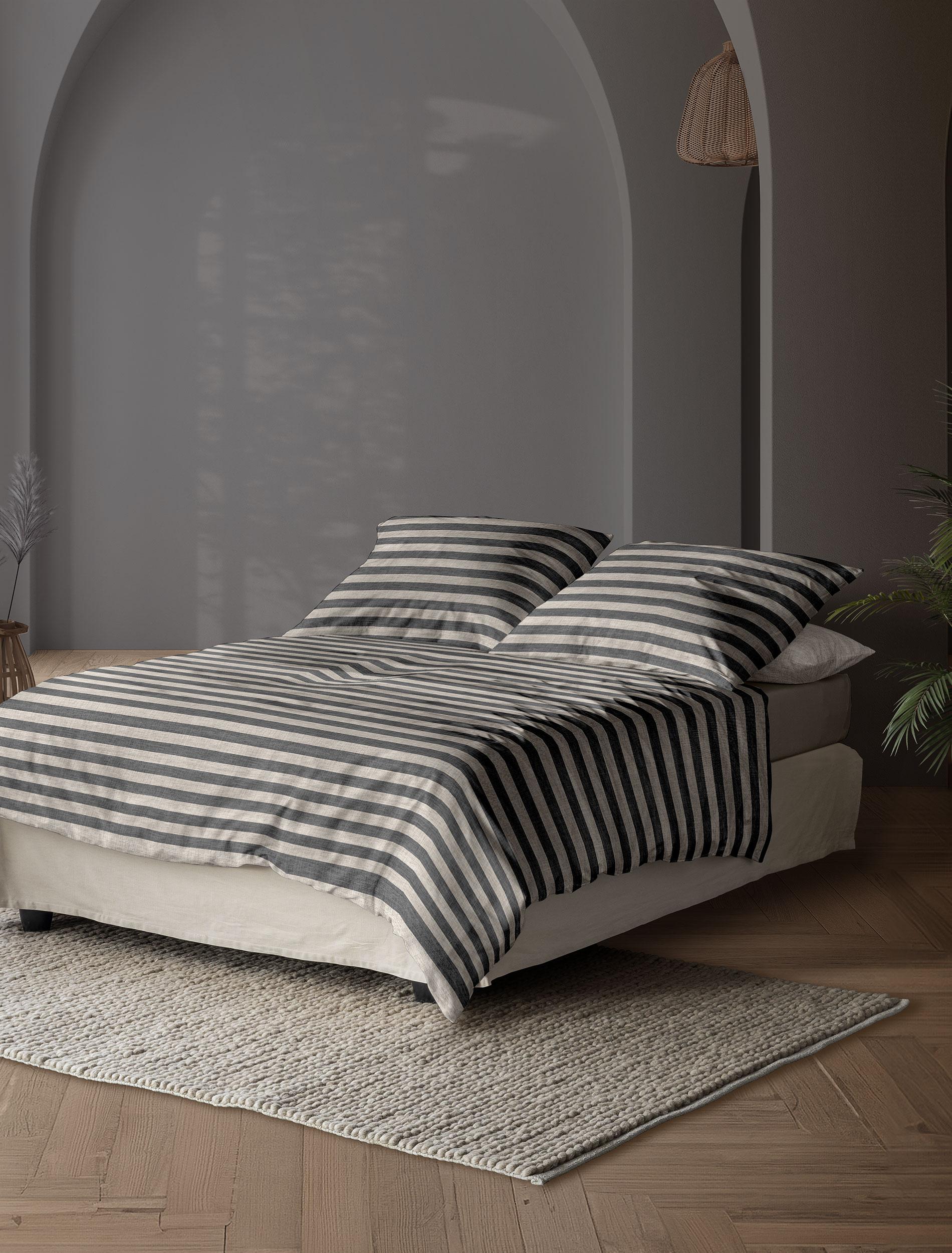 Irisette Mako-Satin Bettwäsche WAVE-HK ca. 135x200cm in Farbe grau