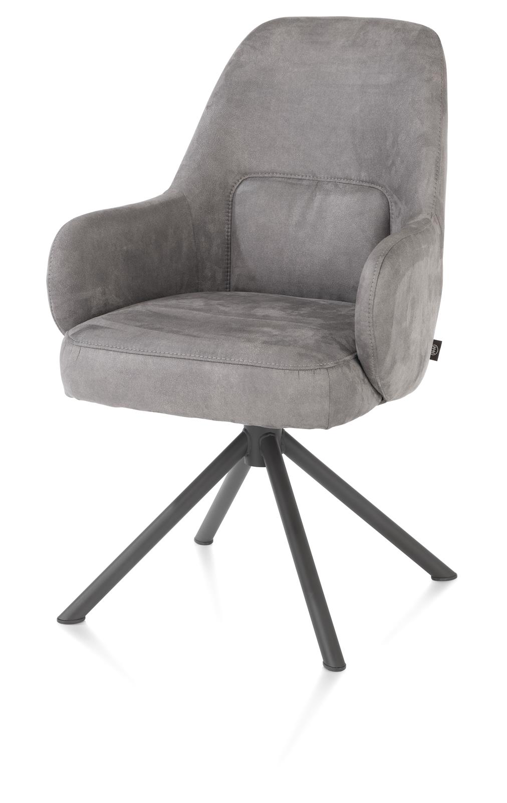 Henders & Hazel Armlehnstuhl MELLE ca. B58 H93 T67 cm in Stoff Calabria charcoal