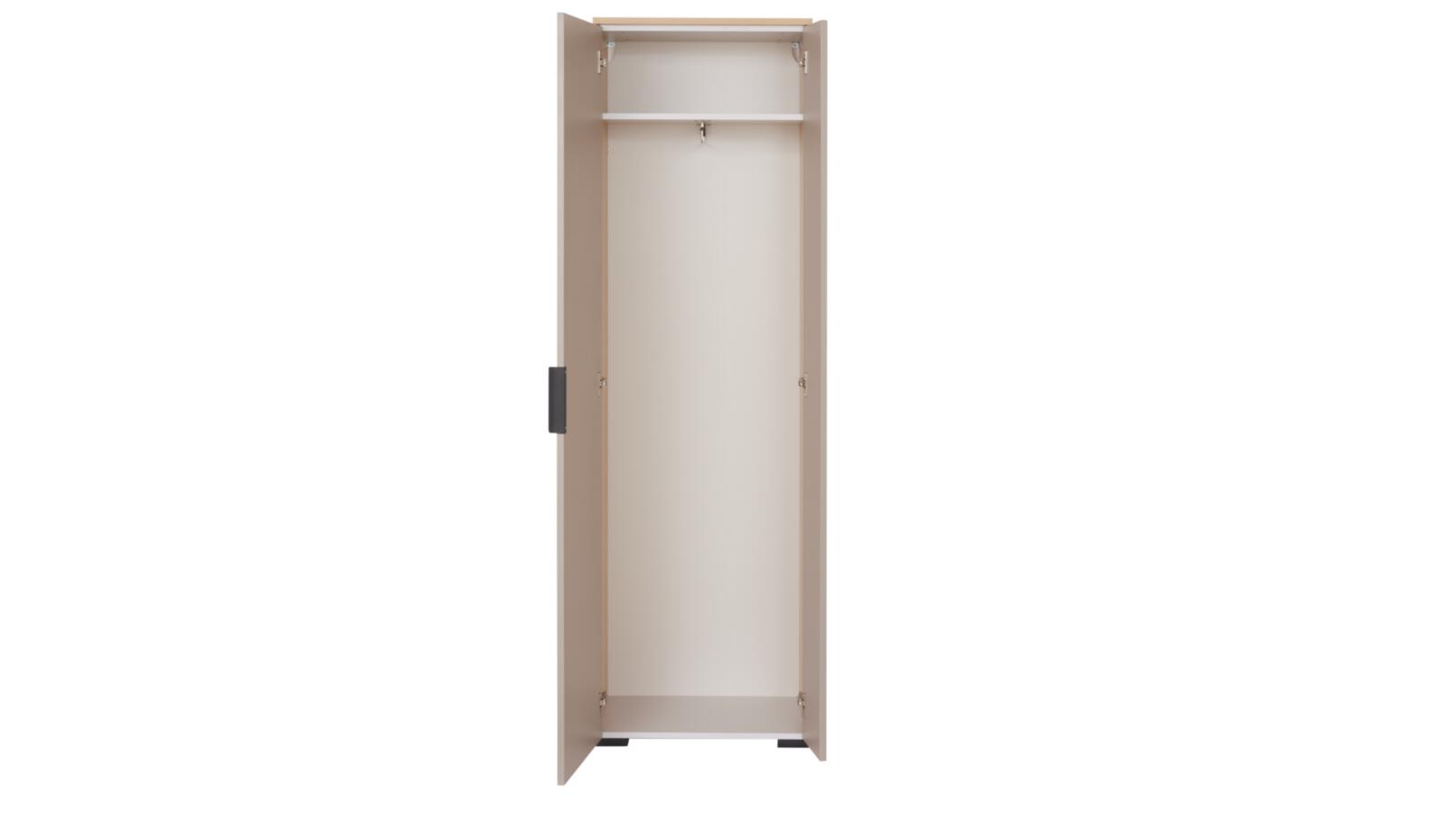 Interliving Kleiderschrank IL6015 ca.B60 H200 T38 cm in Front 65 Steingrau dekor, Schrank, Hochschrank, Einbau, Einzelstab, Kleiderschrank