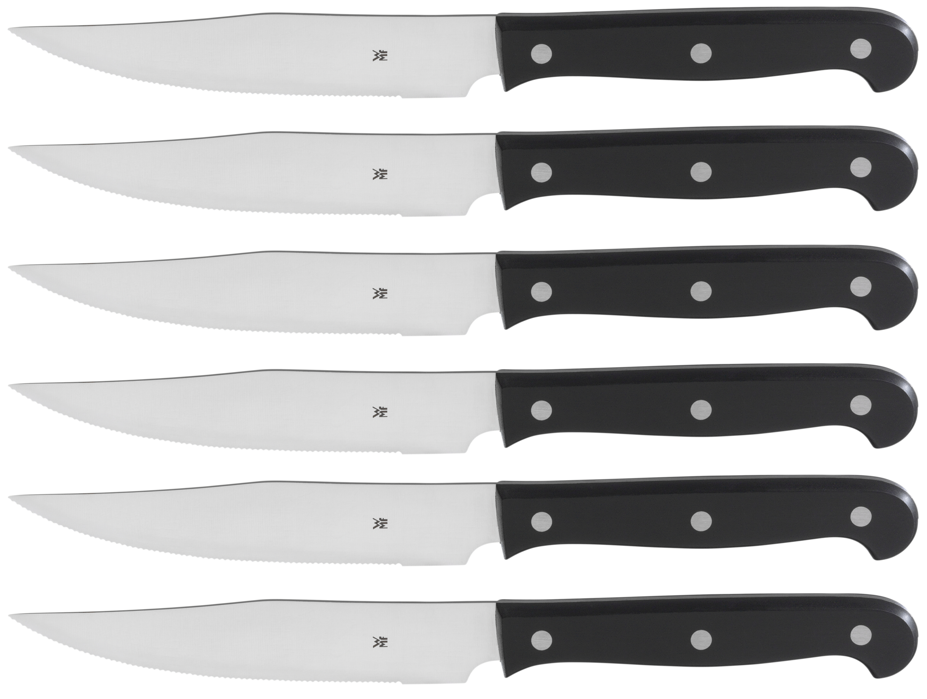 WMF Kansas Steakmesser-Set, 6-teilig in schwarz