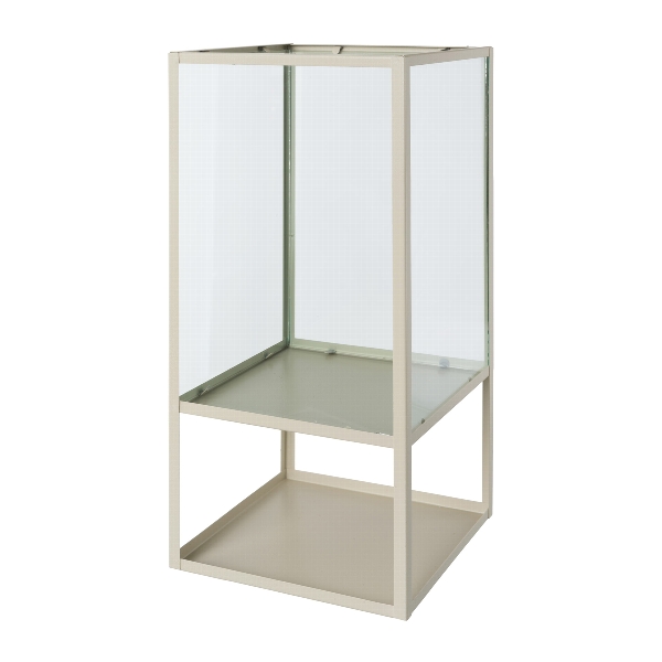 Metall Windlicht Stages 9420005-88 in Braun, glasregal, dreistufiges regal, rahmen aus metall, sichtglas, beistellregal