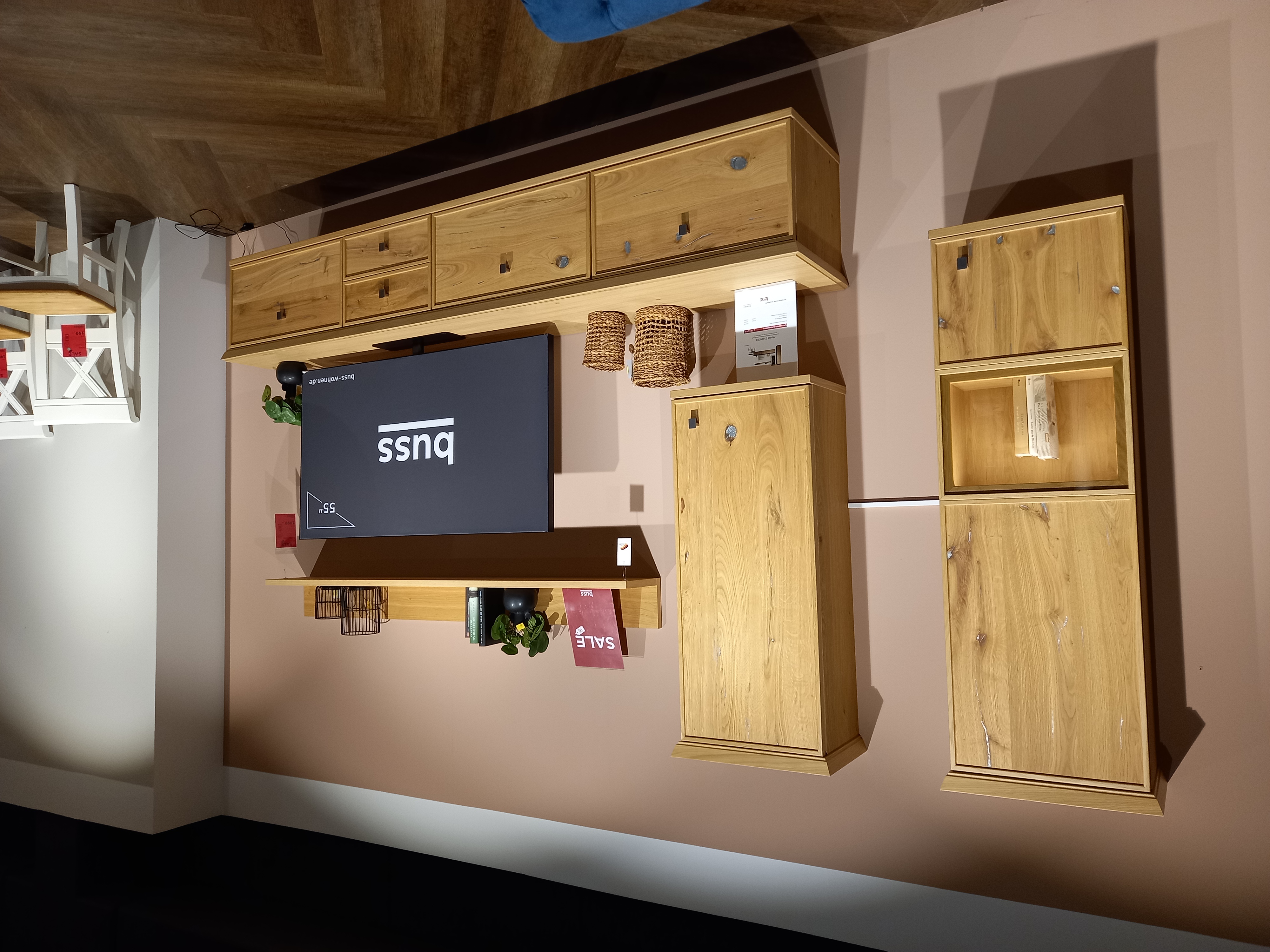Anbauwand SYLT LIVING BHT ca. 214x229x43cm in Front Asteiche/Risseiche Anbauwand SYLT LIVING BHT ca. 214x229x43cm in Front Asteiche/Risseiche