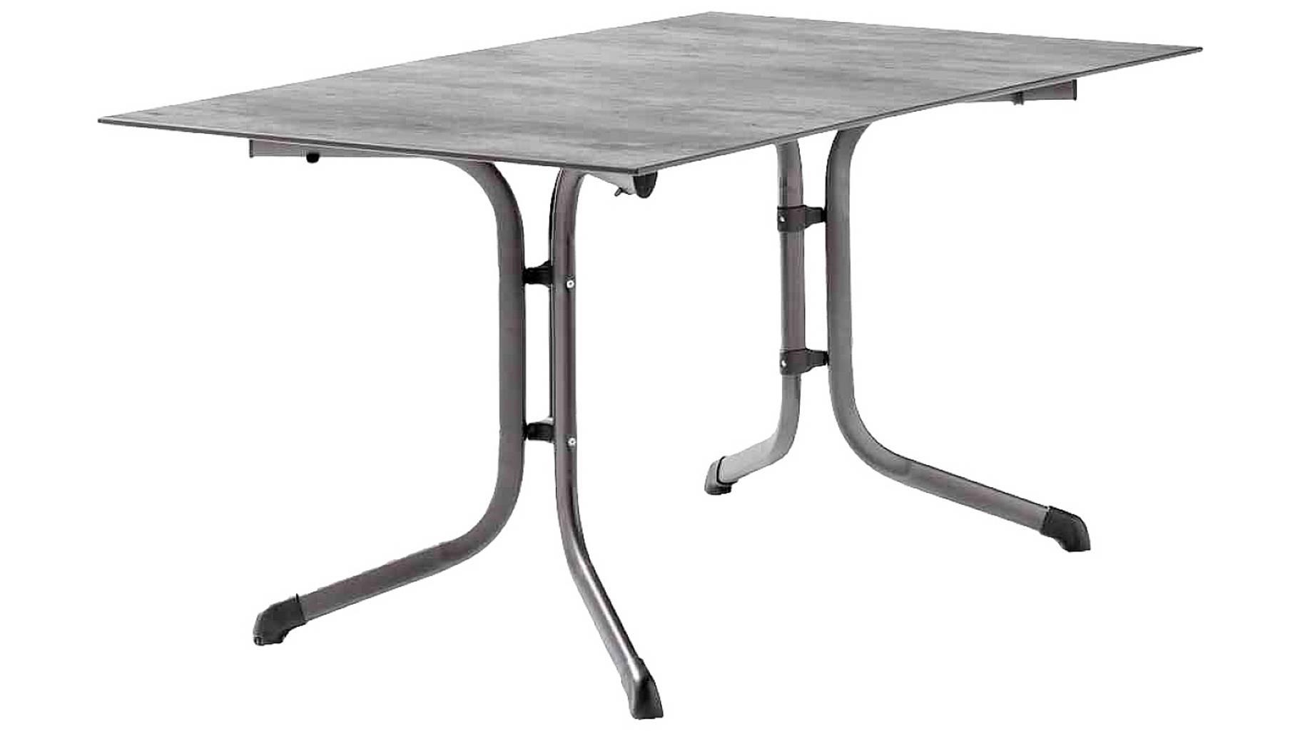 Boulevard-Klapptisch ca. 140x90cm in eisengrau/Beton hell