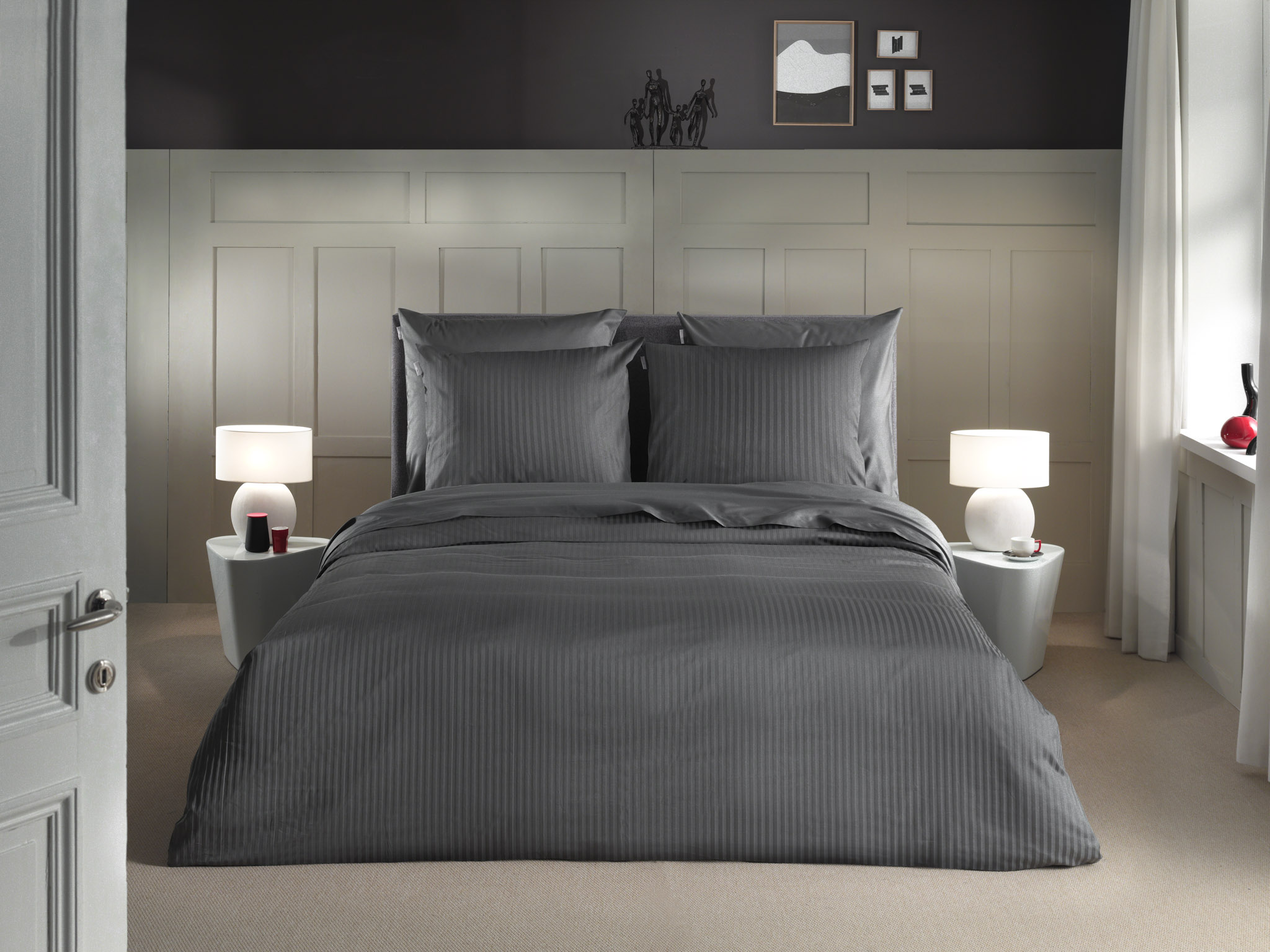 Heckettlane Bettwäsche ca. 135x200cm in Farbe Classic-Anthracite