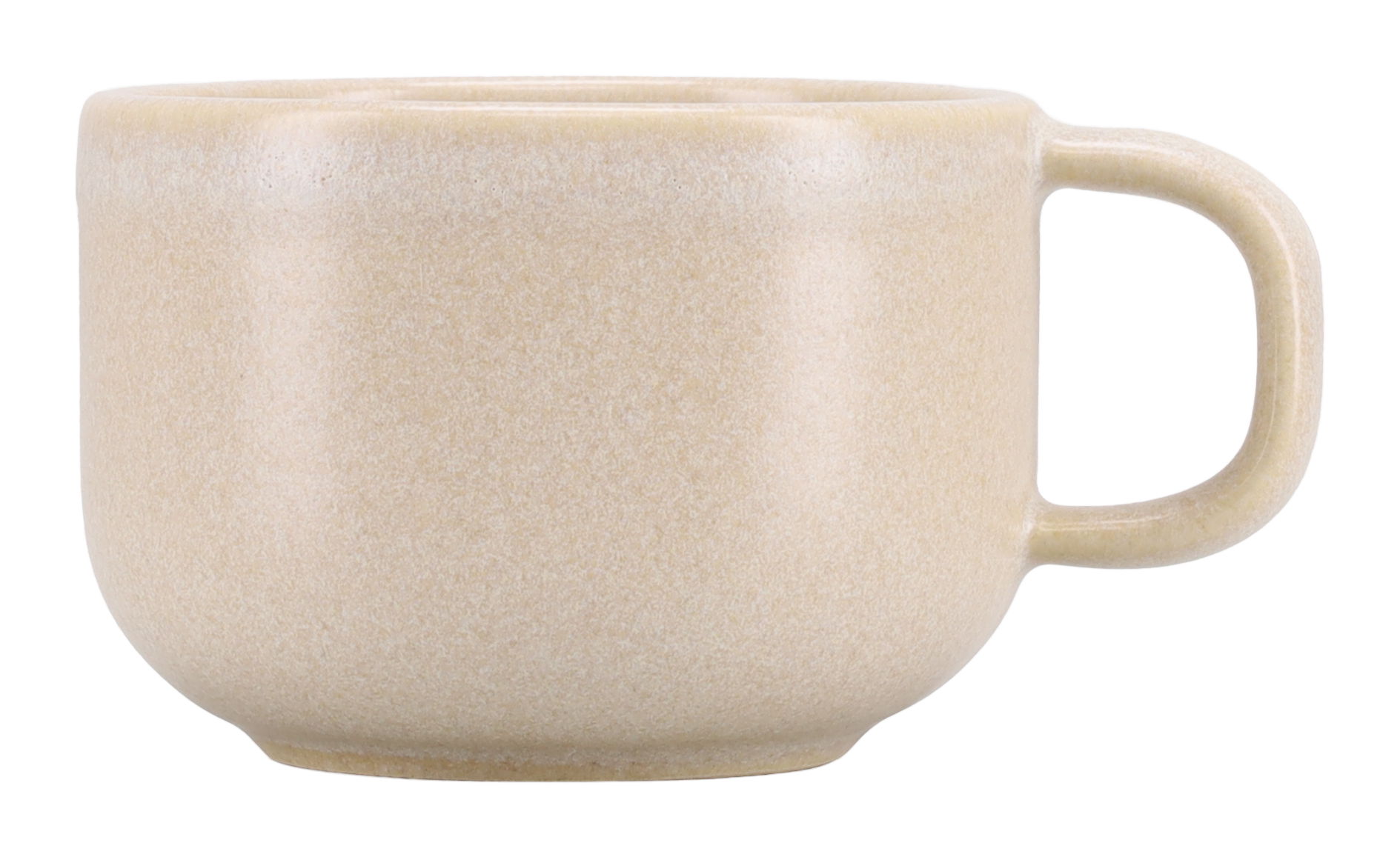 CreaTable Kaffeetasse Uno in Farbe , Beanie mug, Kaffeebecher aus Keramik, Beiger Becher, Runder Becher, Henkelbecher
