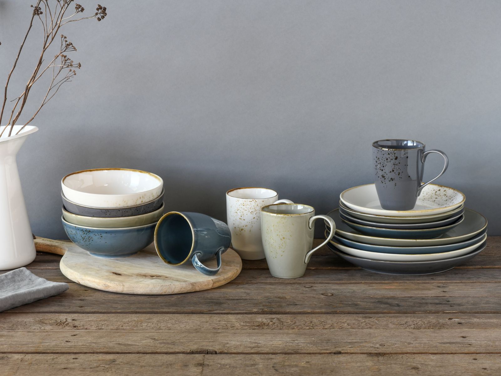 CreaTable Kombiservice 16-tlg. Nature Collection in Farbe Nordic Style glänzend