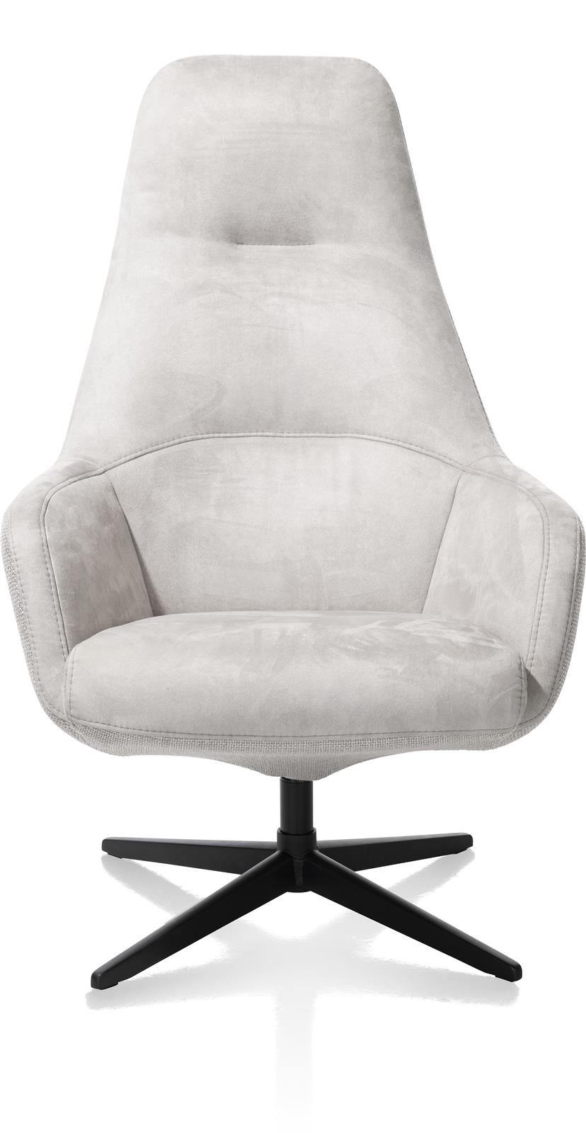 XOOON Sessel mit Hocker VERNON in Rücken:Stoff Vito Kiesel PG15