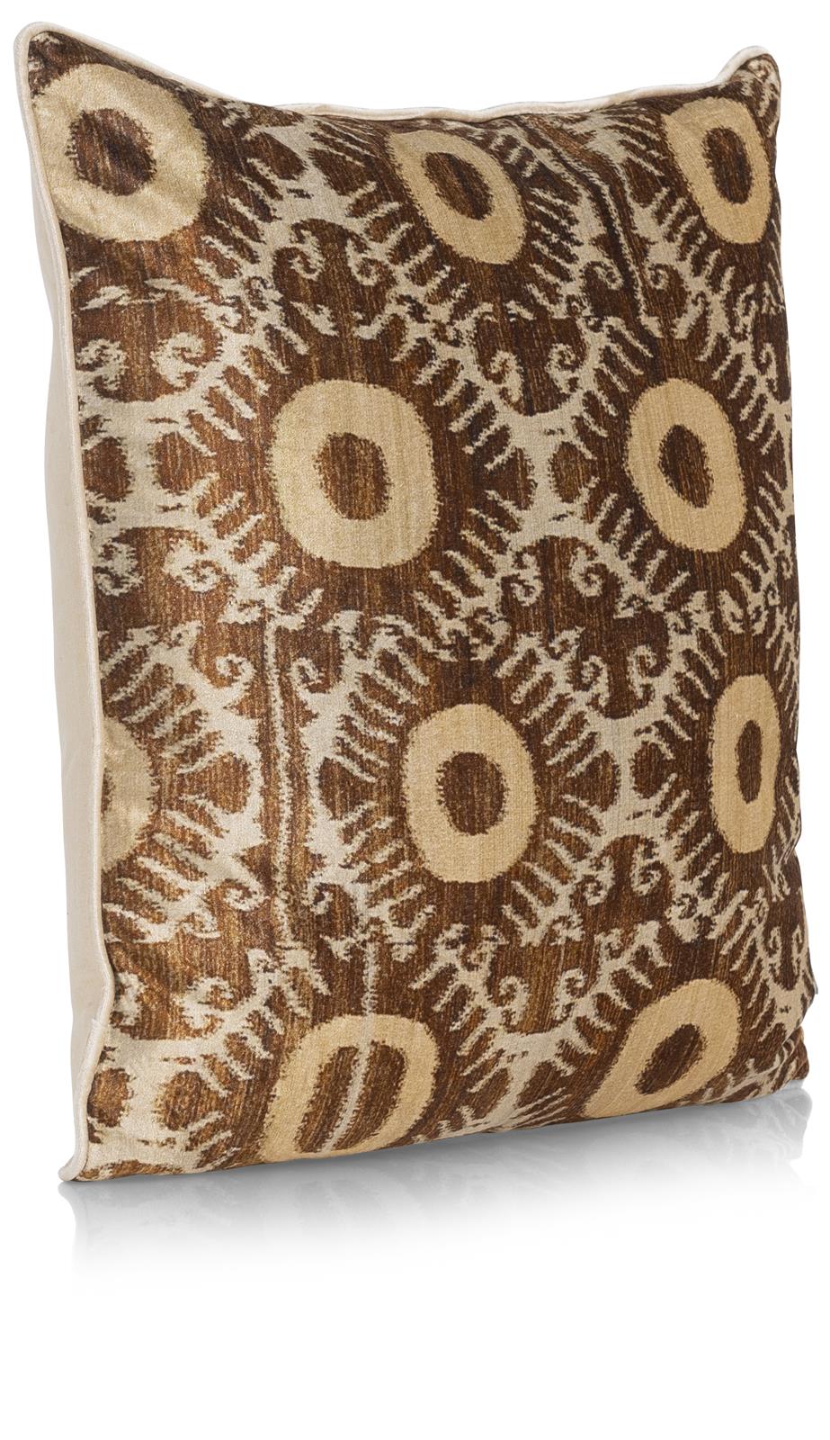 Coco Maison Kissen MARCEL ca. B50 T50 cm in Stoff gelb/braun