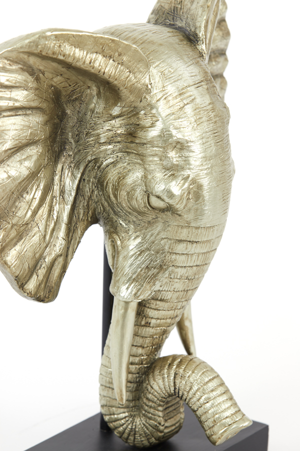 Ornament auf Fuß ELEPHANT in hell gold