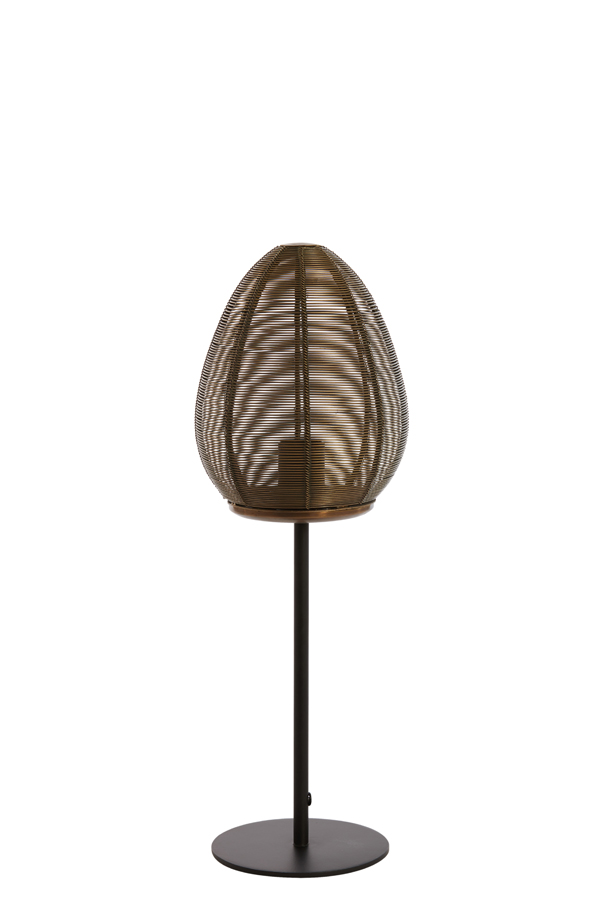 Tischleuchte YAELLE in antik bronze, matt schwarz