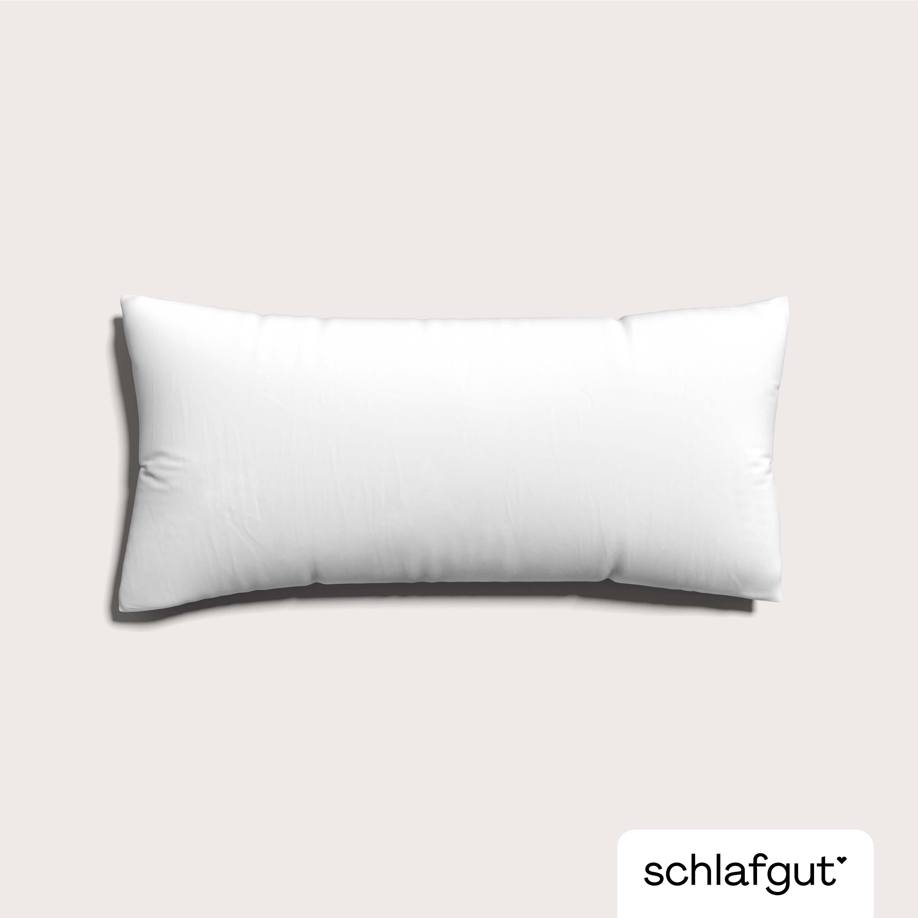 Schlafgut Kissenbezug 40x80 cm KISSENBEZUG in full white 101, Kissen, Kissenbezug, weiß, Schlafkissen, Wohnaccessoire