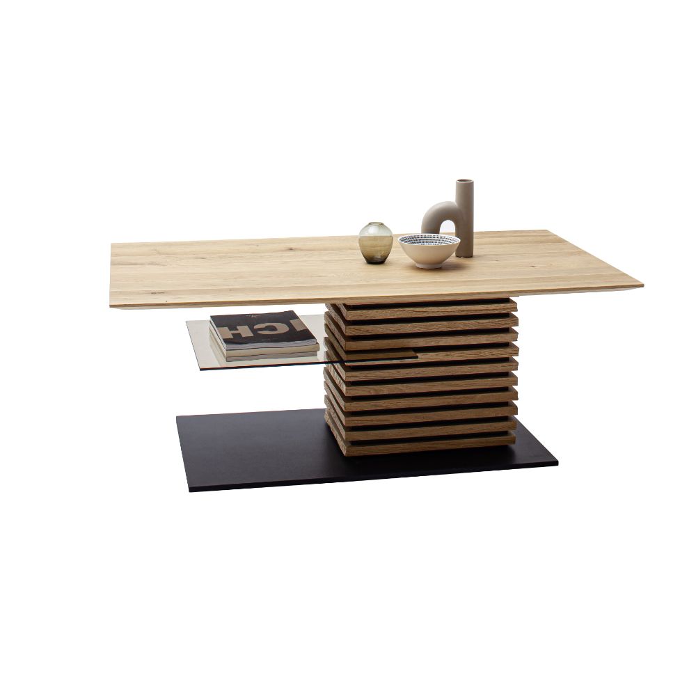 SCHÖNER WOHNEN-Kollektion Couchtisch YONNA ca. 120x45x70cm in Kerneiche natur gebürstet