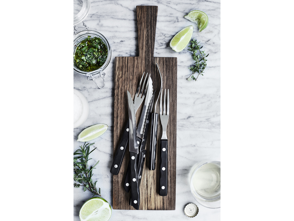 F&H Steak-Besteck GENSE OLD FARMER in Farbe Schwarz