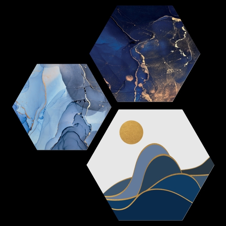 ProArt PRO ART Cut-Outs HEX 3-Teiler Golden Lines III ProArt PRO ART Cut-Outs HEX 3-Teiler Golden Lines III