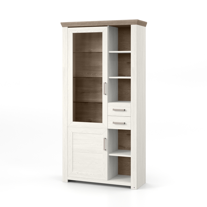 Set One by Musterring Vitrine SO YORK 05 B in Pino-Aurelio-Nachbildung / Eiche-Nelson-Nachbildung