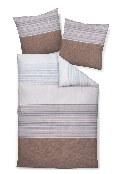 Janine Design Bettwäsche MOMENTS ca. 155x220cm in Farbe beige grau
