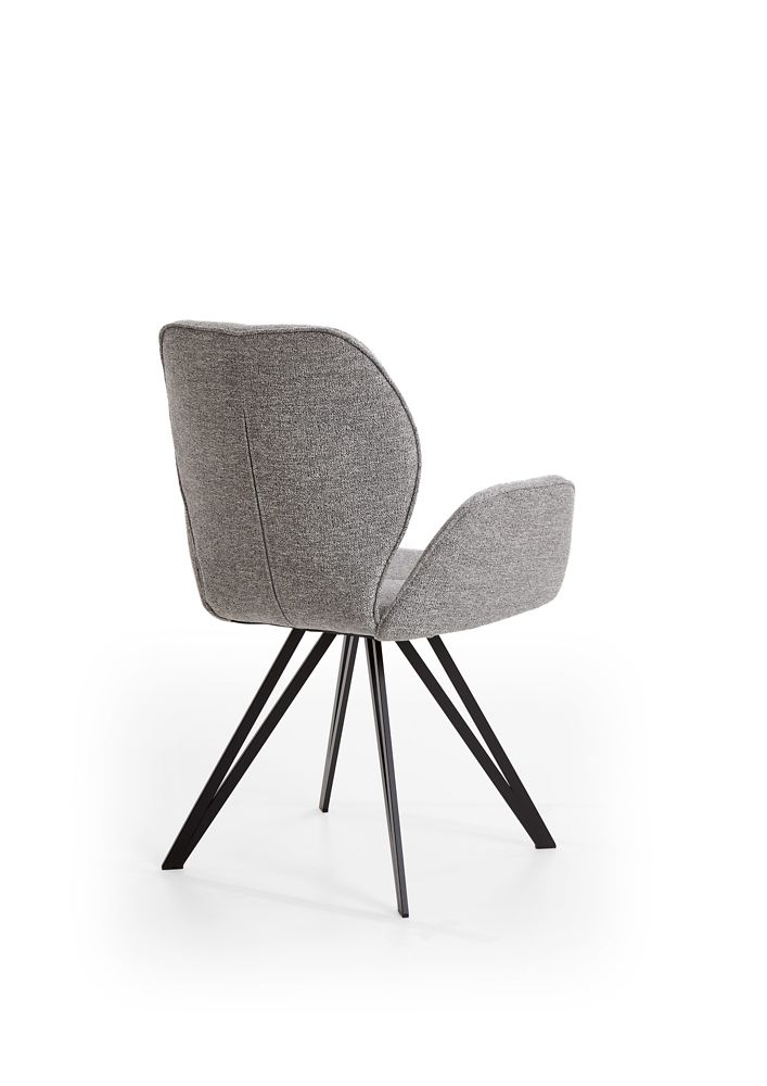 Niehoff Stuhlgruppe 6-tlg. BAROLO ca. B62 H90 T60 cm in Stoff Boucle Elegant wish grey, Moebel, Stuhl, Sperrholz, Holz