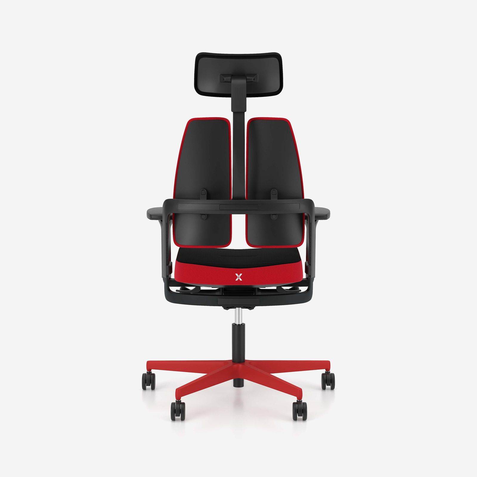 Nowy Styl Drehstuhl XILIUM in Stoff Sempre SM schwarz-rot, Kissen, Dekoration für Zuhause, Mobiliar, Kopfstütze, Stuhl