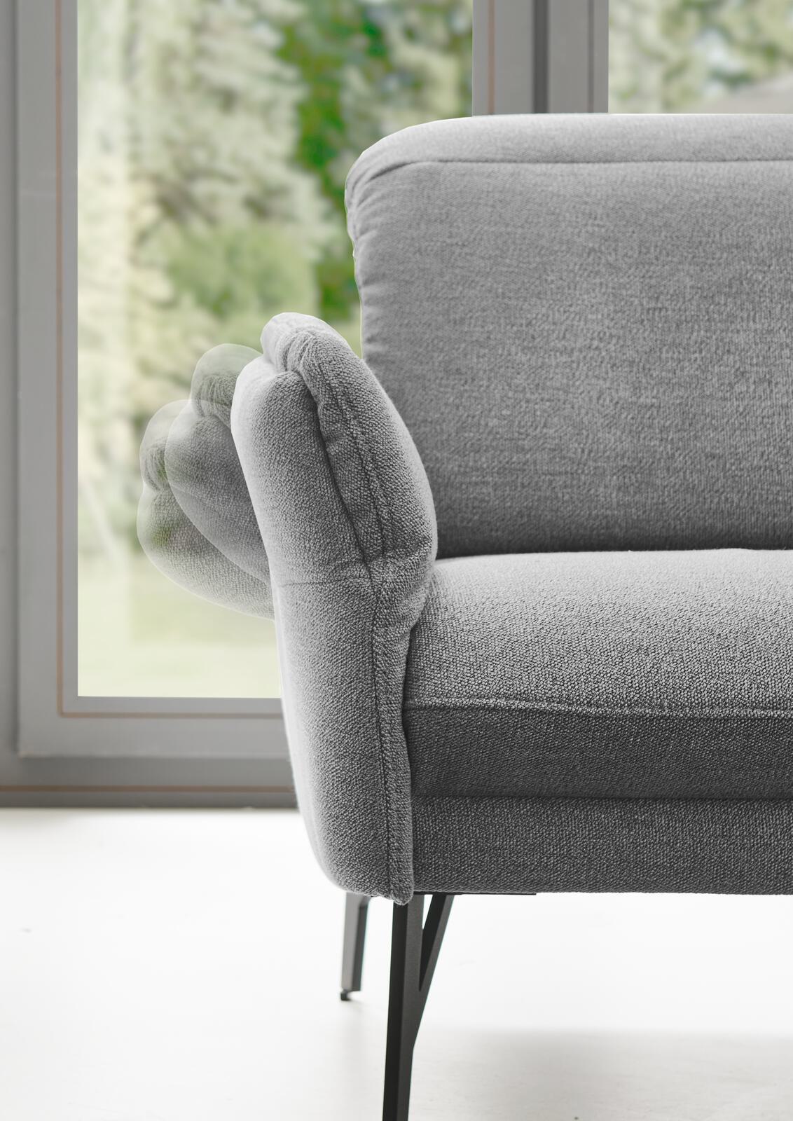 Himolla Sofa 2,5-sitzig 1385 ca. 183cm in Stoff Fashion gletscher