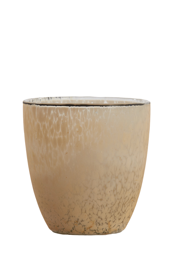 Teelicht JADIDA in Glas creme