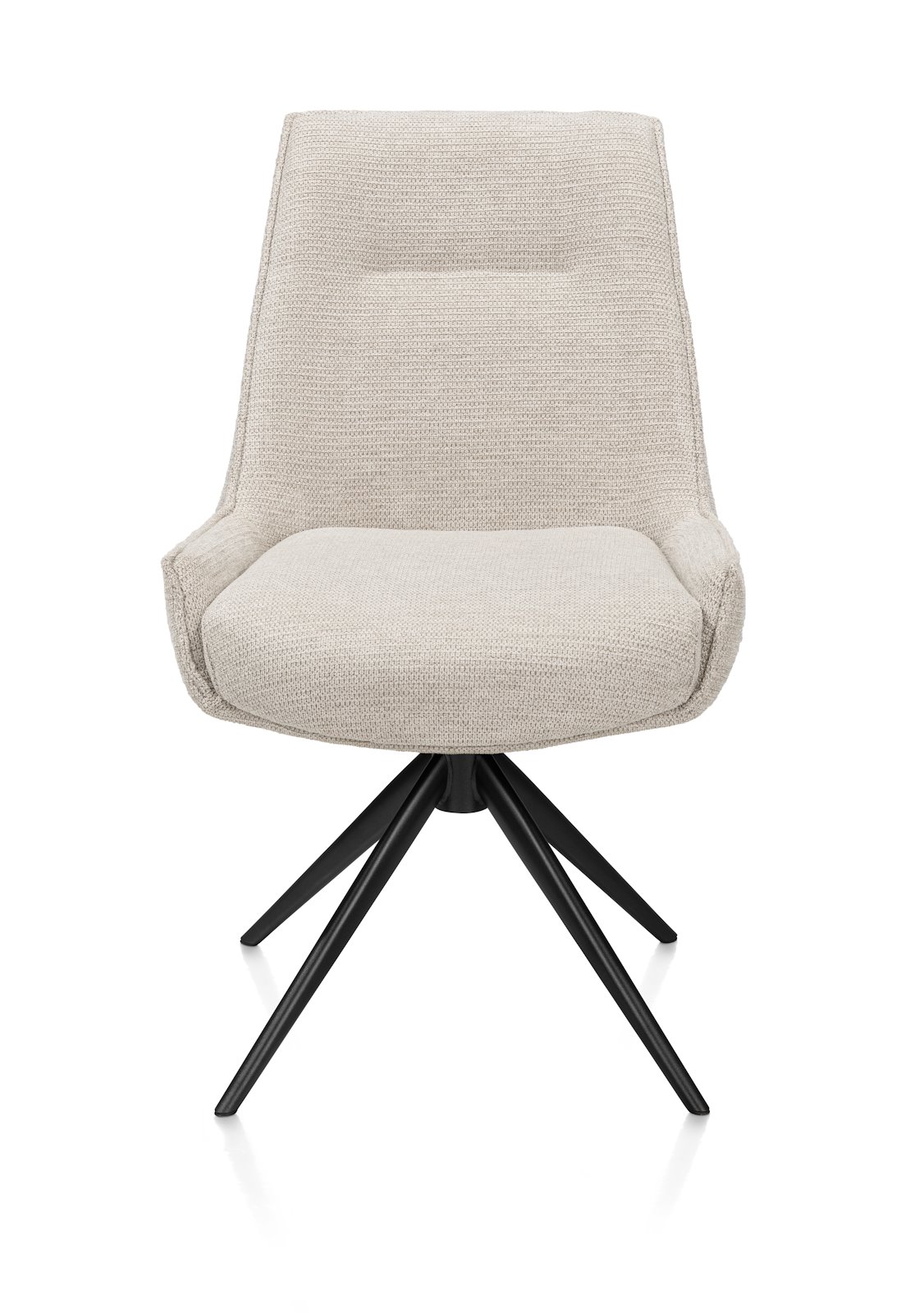 Henders & Hazel Stuhl THEO 55375-BEI, Stuhl, Beige Stoff, Polsterstuhl, Metallbeine, Kreuzbasis