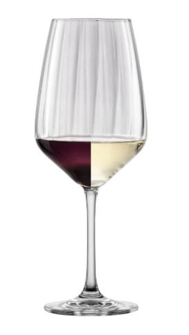 Zwiesel Glas Allroundglas 4er-Set BLOSSOM in Farbe transparent, Weinglas, Kelchweinglas, Klarer-Weißwein, Rot-Weiß-Segment, Kristallglas