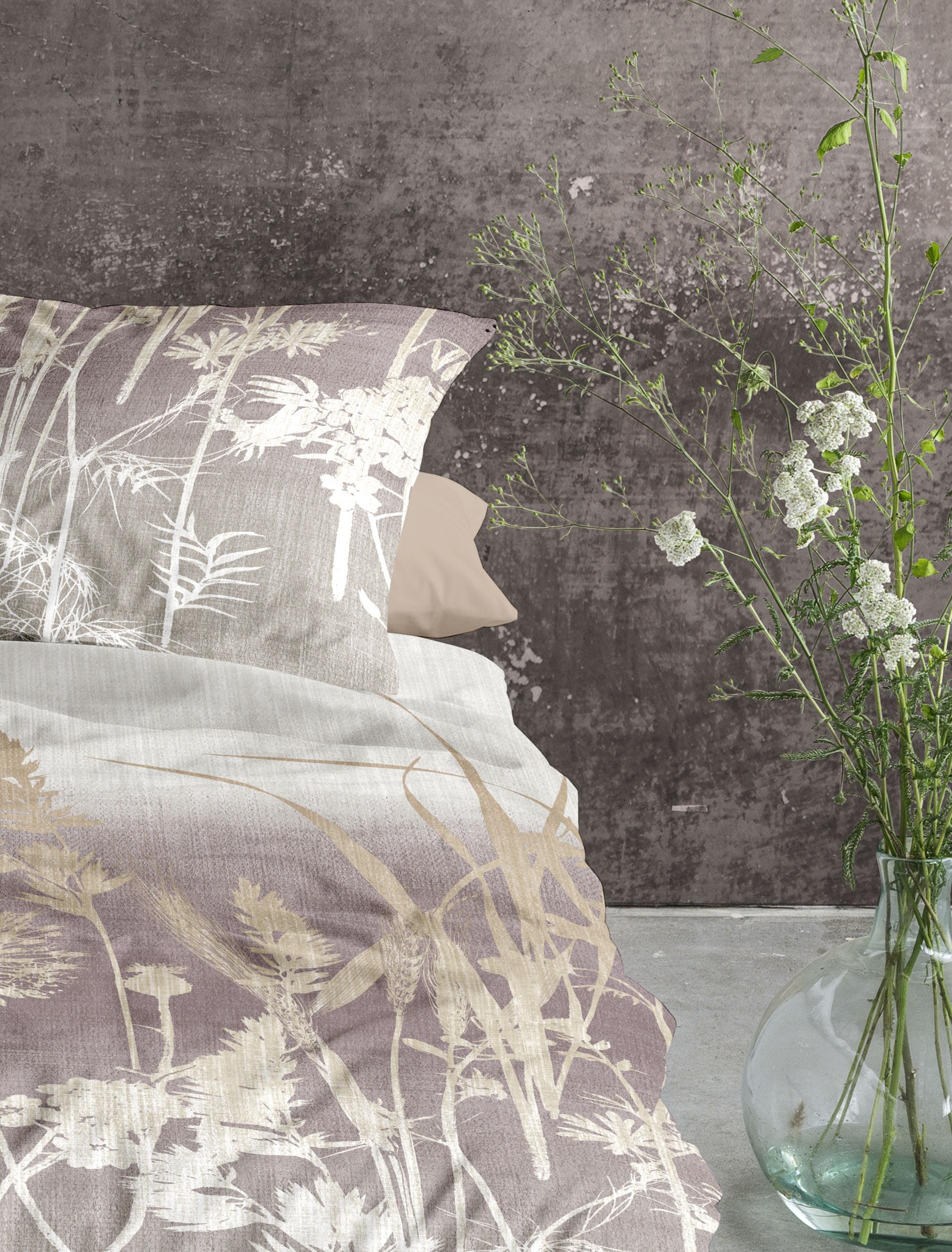 Irisette Mako-Satin Bettwäsche WAVE ca. 155x220cm in Farbe beere