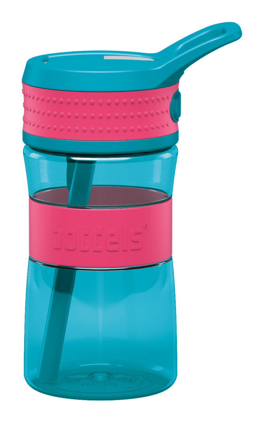boddels Trinkflasche Een 400ml in Himbeerrot/Türkis