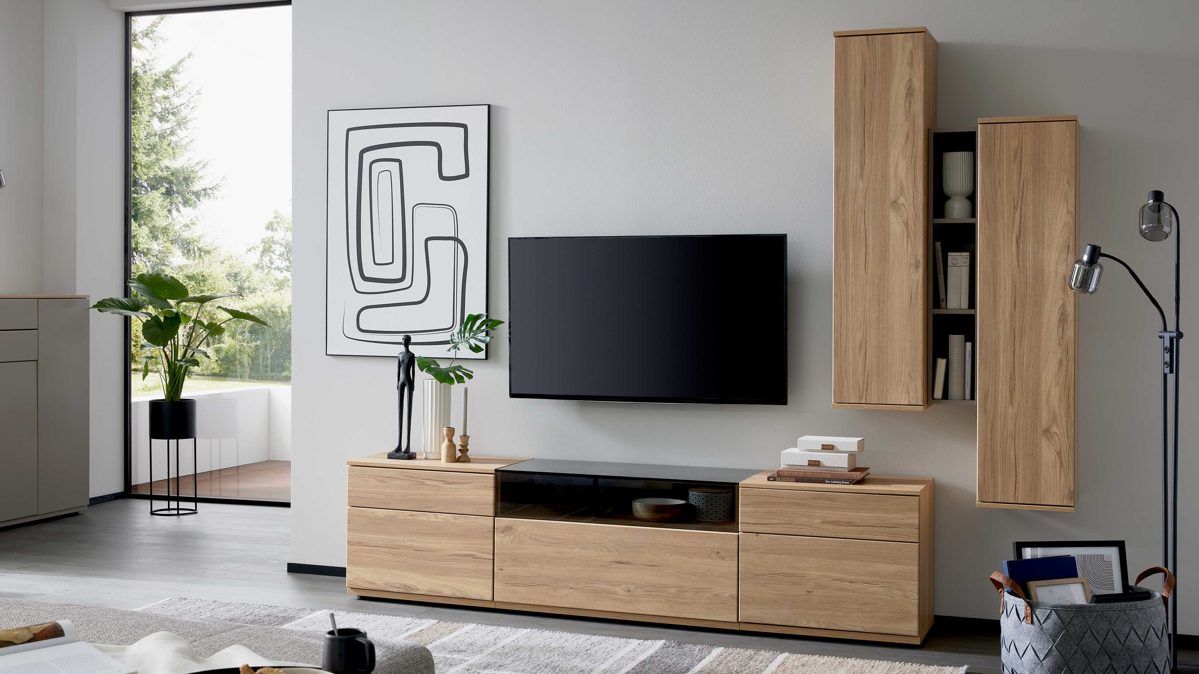 Interliving Wohnkombination IL 2031 in Farbe Dekor/Front Risseiche/grau matt Interliving Wohnkombination IL 2031 in Farbe Dekor/Front Risseiche/grau matt