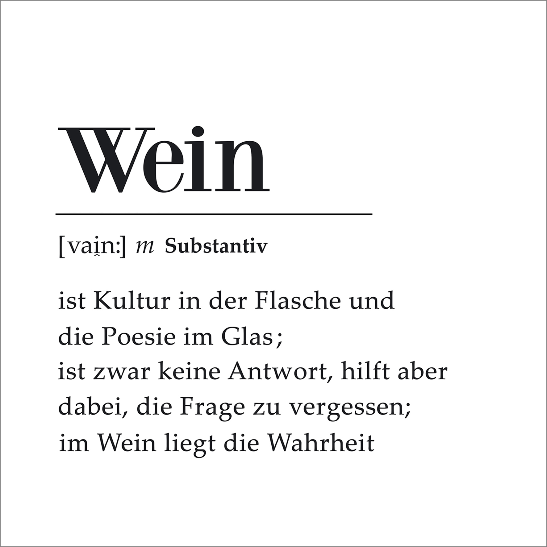 PRO ART Canvas-Art Junges Wohnen 40x40cm Wein Definition